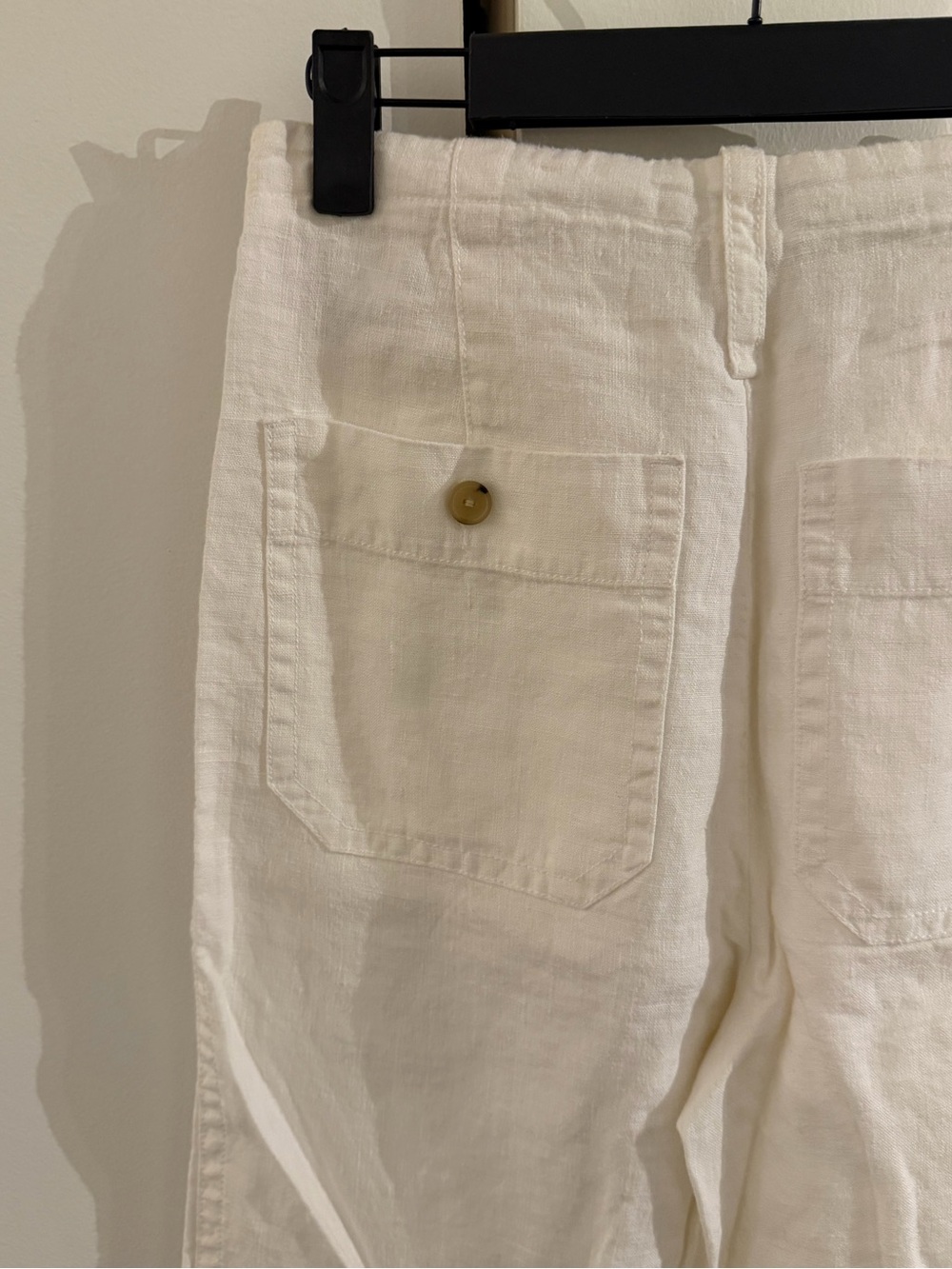 Vince White Drawstring Linen-Blend Joggers - Picture 8 of 11